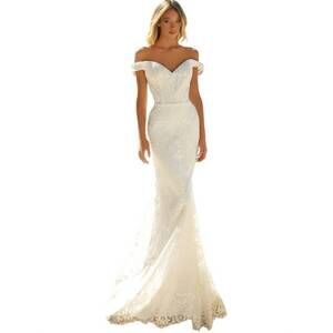 NEW CLARISSE fit and flare bridal gown in ivory
